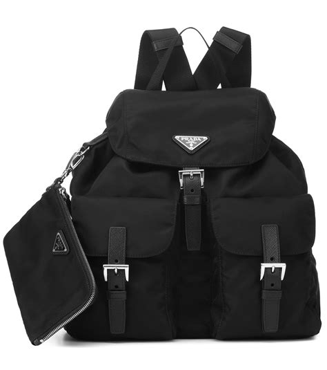 prada backpack black|Prada nylon backpack large.